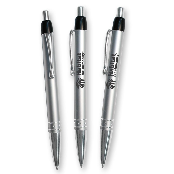 Silver Retractable Pen With Free Engraving WAUCUSTFREE103 Silver Retractable Pen With Free Engraving WAUCUSTFREE103